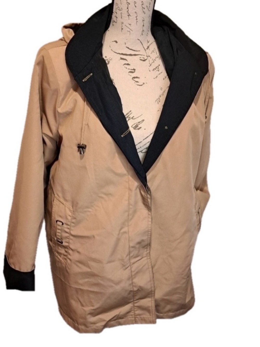 totes Black Hooded Rain Jacket with Red Accent Logo